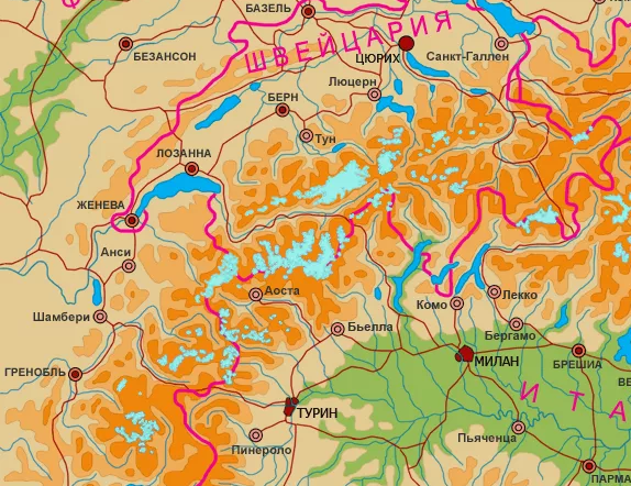 Где гора монблан находится в какой стране