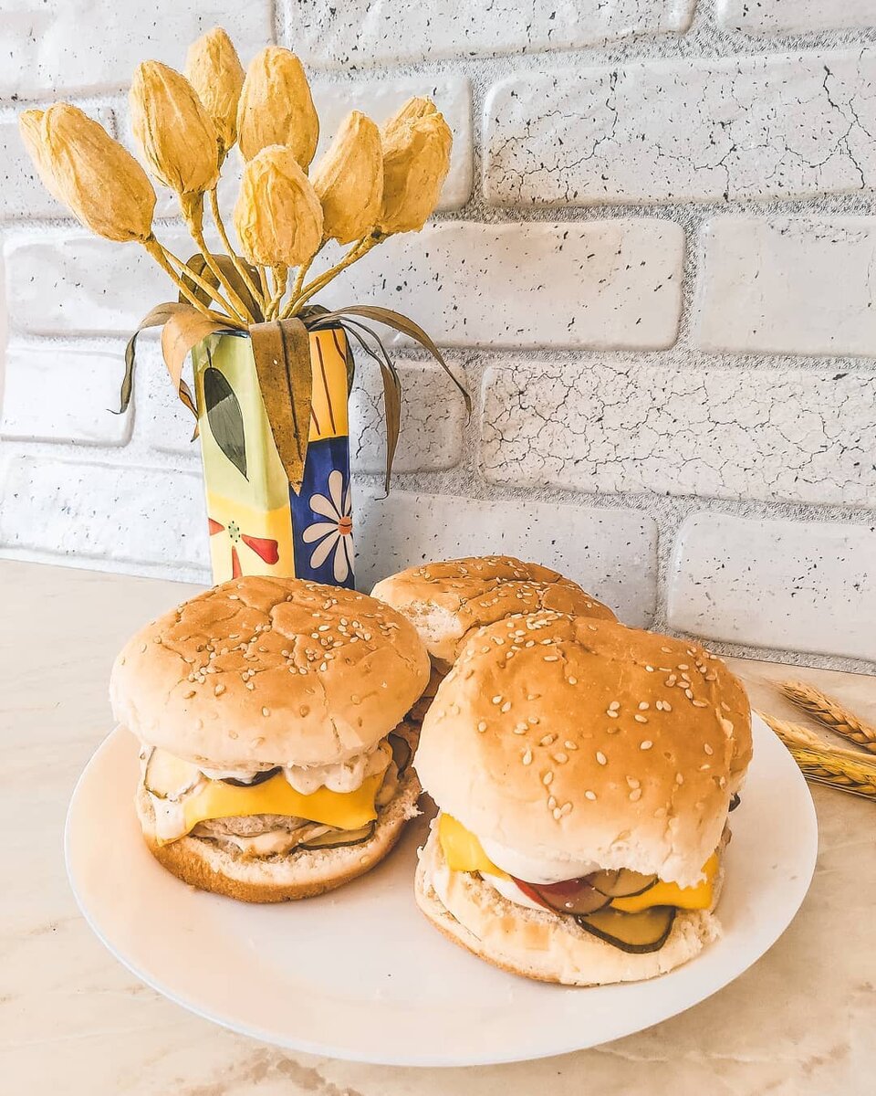 Вкусные бургеры получились. 