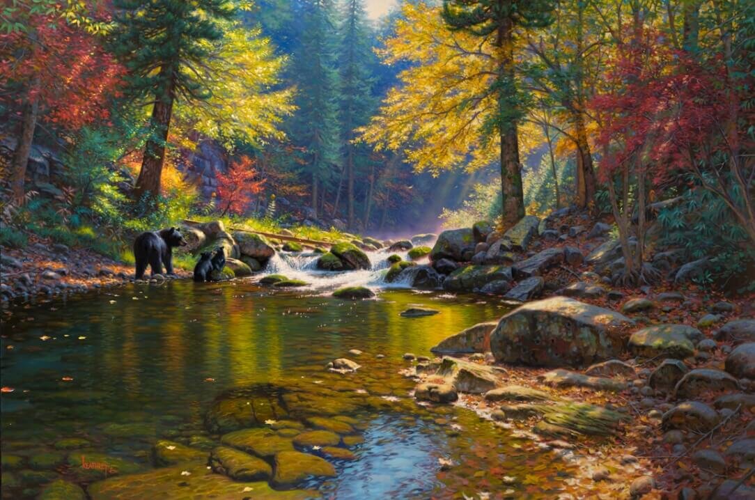 Картина природа лес. Марк Китли (Mark Keathley. Американский художник Марк Китли (Mark Keathley). Марк Китли пейзаж. Живопись Марк Китли.