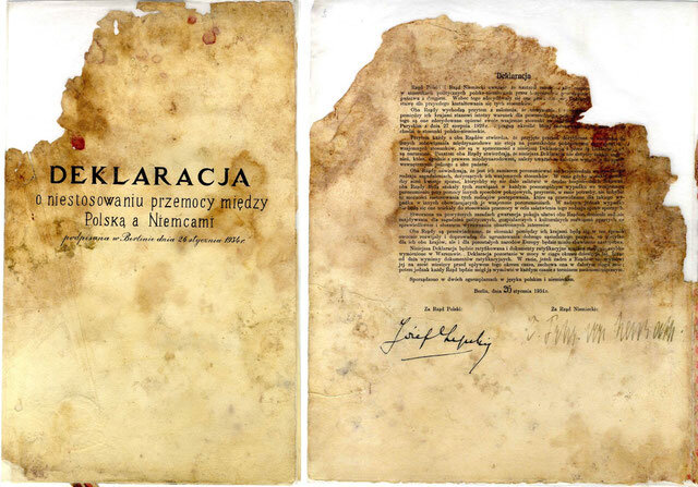 Оригинал германо-польской декларации (пакта)