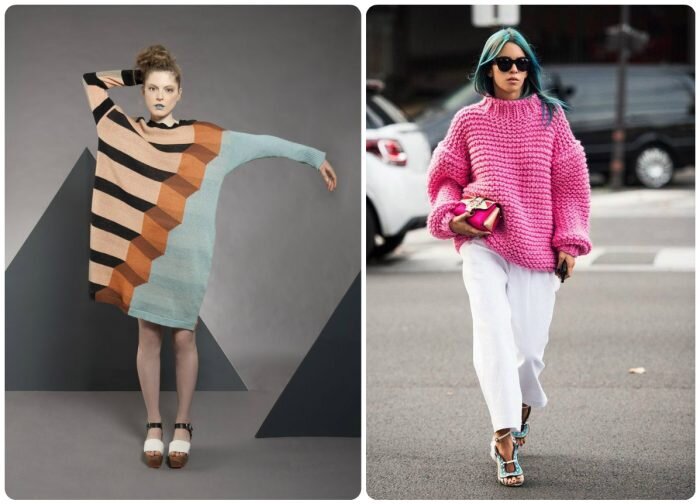 Мужчины сравнивают вещи оверсайз с мешками