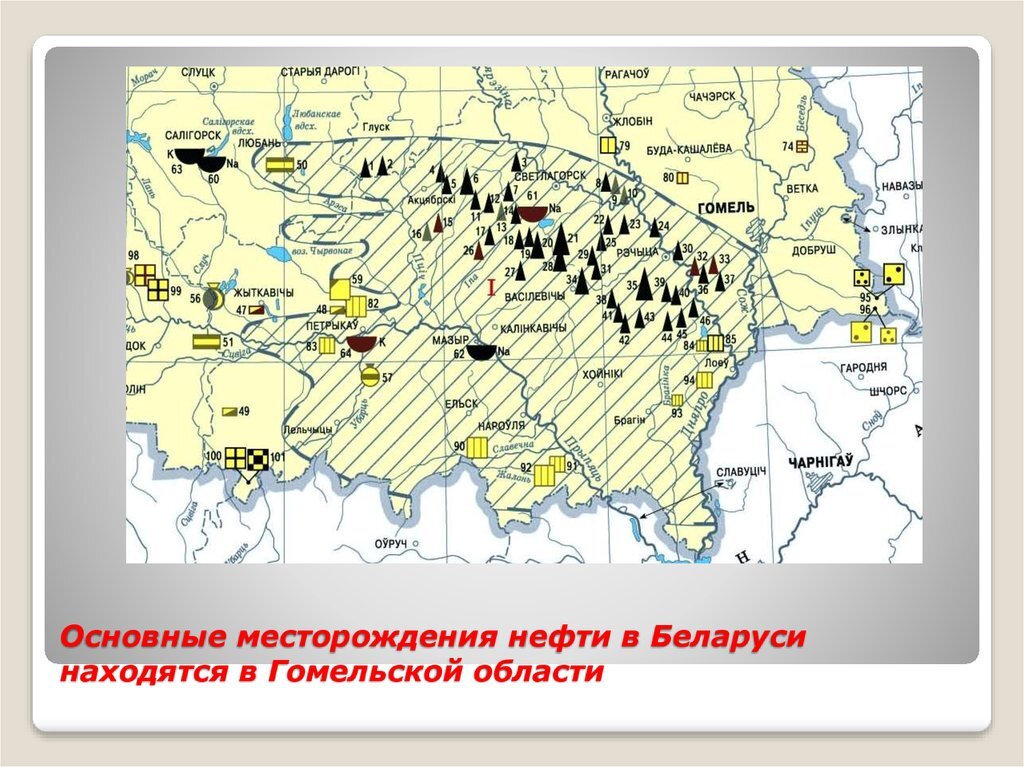 Беларусь нефть карта