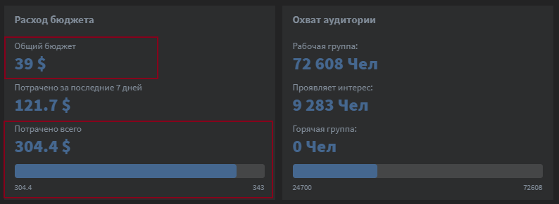 Для примера выделил 2 области наведения