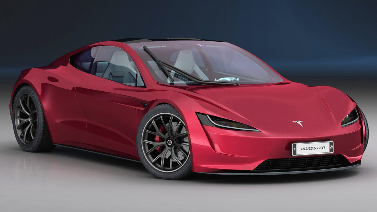 Tesla Roadster белая