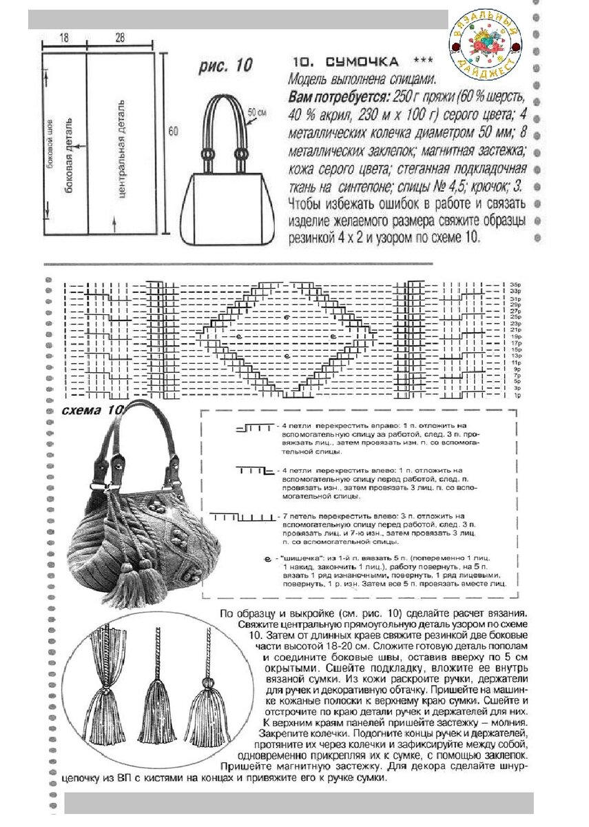 Шнур для сумки крючком (65 фото)