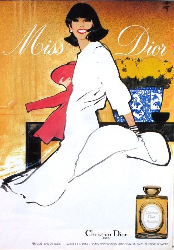 Реклама Miss Dior 1970е