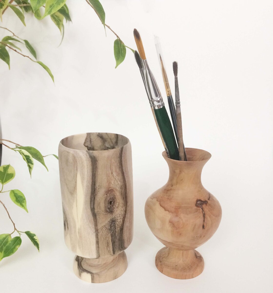 ВАЗА и КАРАНДАШНИЦА с рисунками, созданными природой