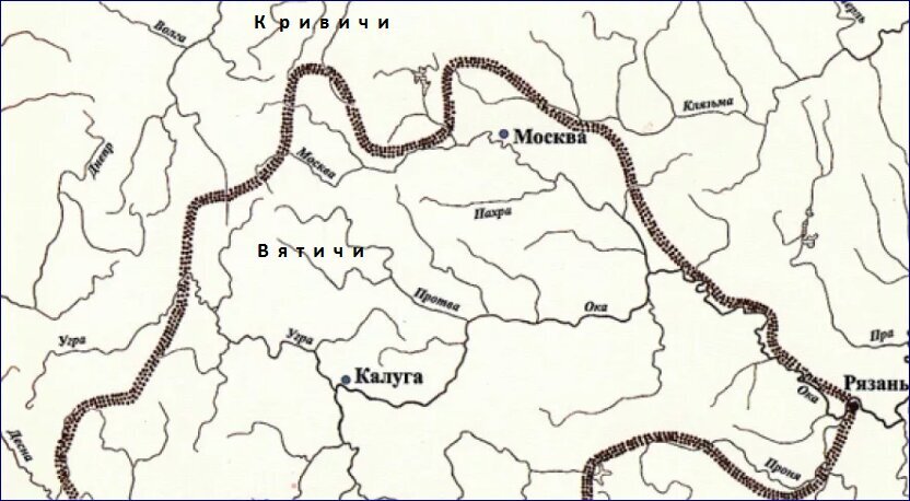 Города вятичей карта - 89 фото