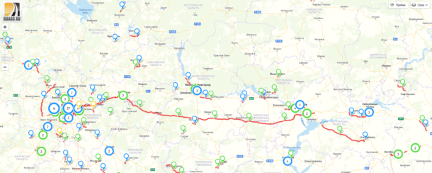 Схема М-12 на интерактивной карте-навигаторе
