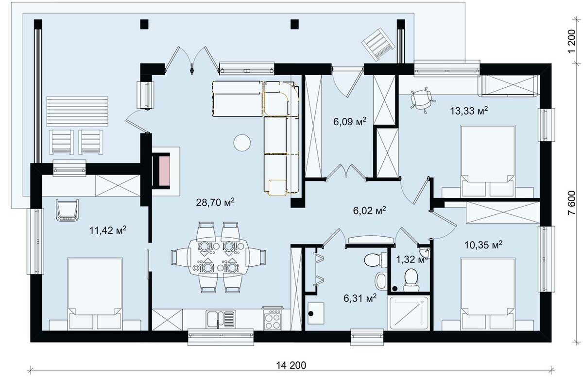 А прихожая - то какая просторная! Любо-дорого.