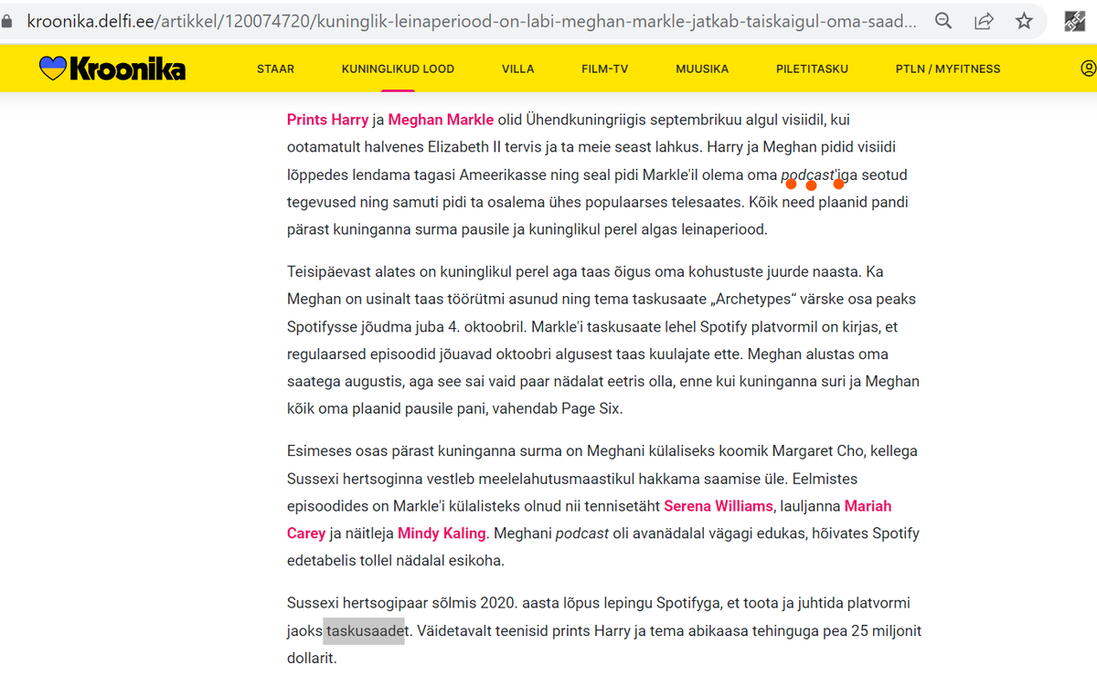 Источник https://kroonika.delfi.ee/artikkel/120074720/kuninglik-leinaperiood-on-labi-meghan-markle-jatkab-taiskaigul-oma-saadetega#cxrecs_s