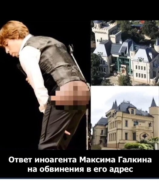 ответ галкина на обвинения в его адрес: вот вам дети и  мой замок, 