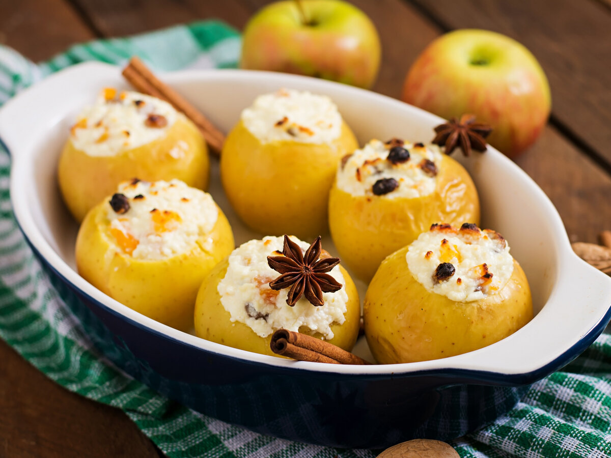 Диетические запеченные яблоки с медом в духовке – пошаговый рецепт приготовления с фото