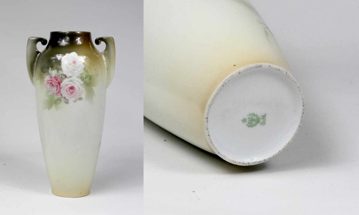 Ваза, ранний АР-ДЕКО. Клеймо "RS" означает "Reinhold Schlegelmilch", Дополнительные литеры "Suhl" обозначают место производства - город Зуль. 