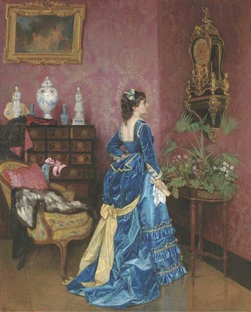 Мебель для цветов на картине Огюста Тульмуша