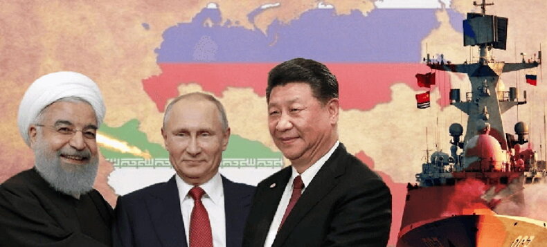 Президенты Ирана, России и Китая. Фотоколлаж. Фото из открытых источников. 