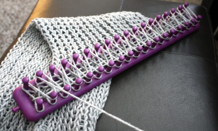 Как начать вязание на станке Лума. Вязание Loom Knitting