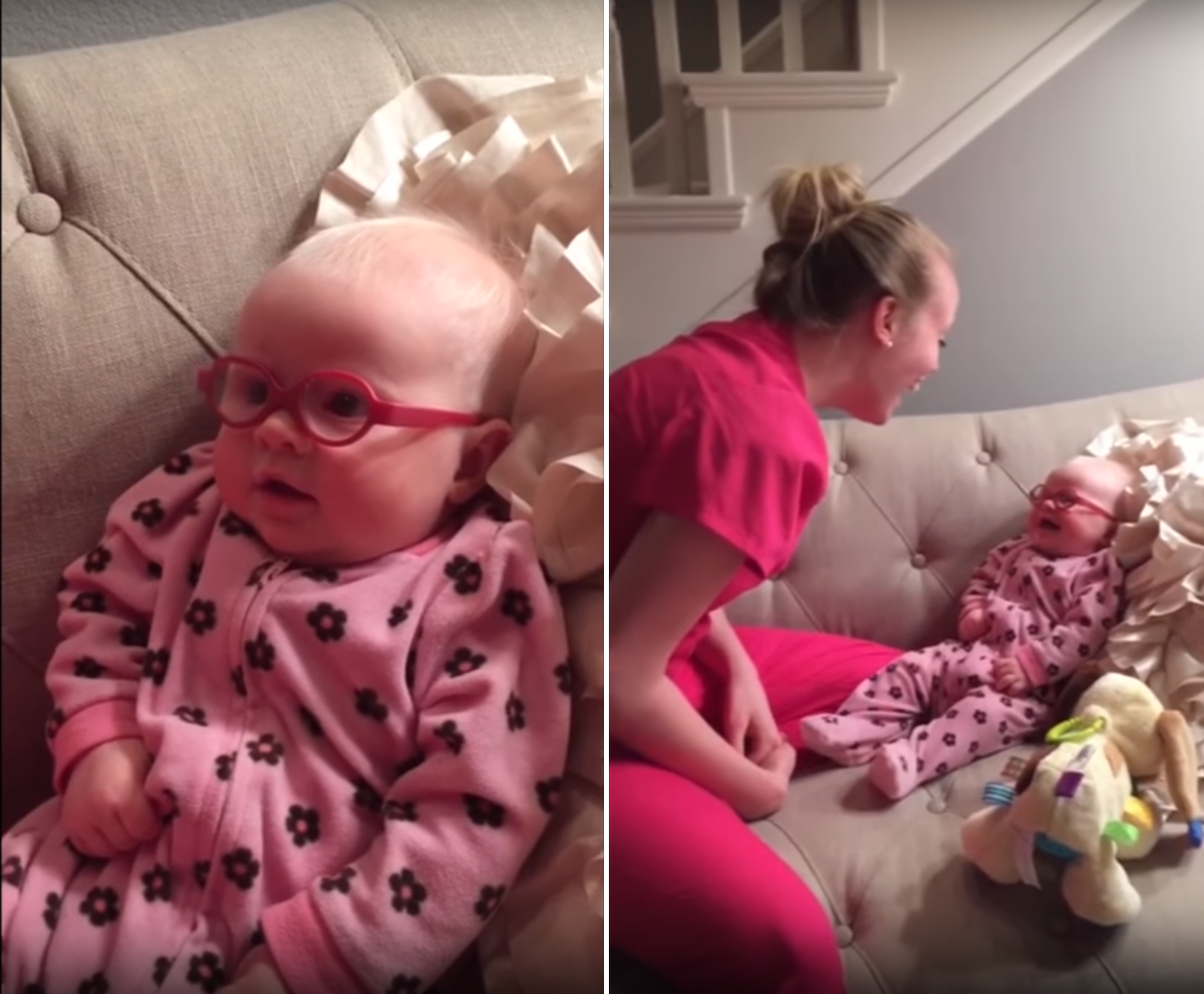 Малышка не смогла сдержать радости 