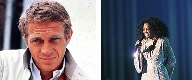 Стив Маккуин и Дайан Росс