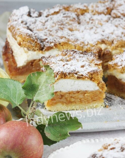 Яблочный пирог с безе – пошаговый рецепт с фото