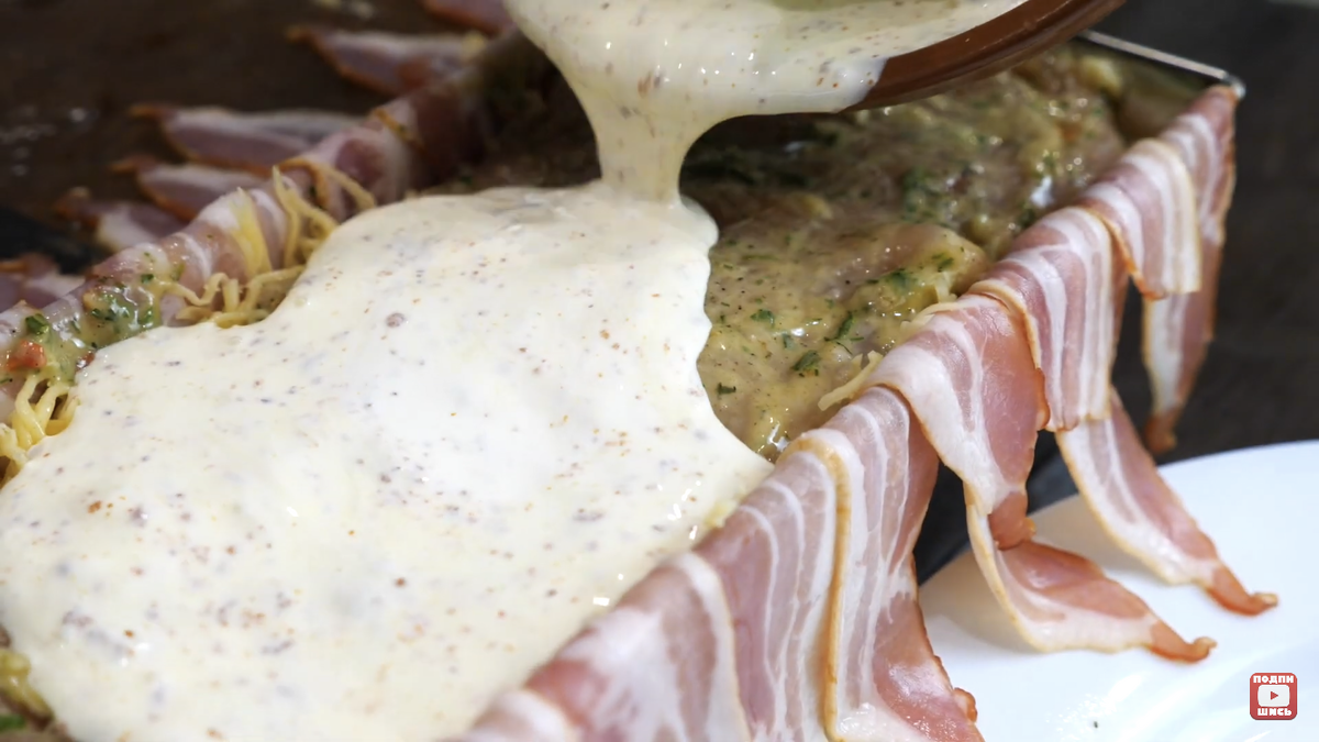 Интересная закуска на Новый год. Мясной хлеб
