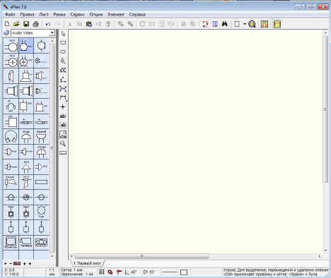 Окно программы sPlan 7.0
