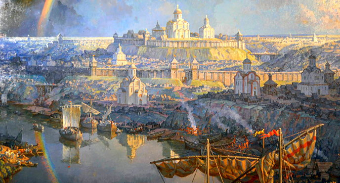 Картина Анатолия Булдакова "Смоленск великокняжеский"