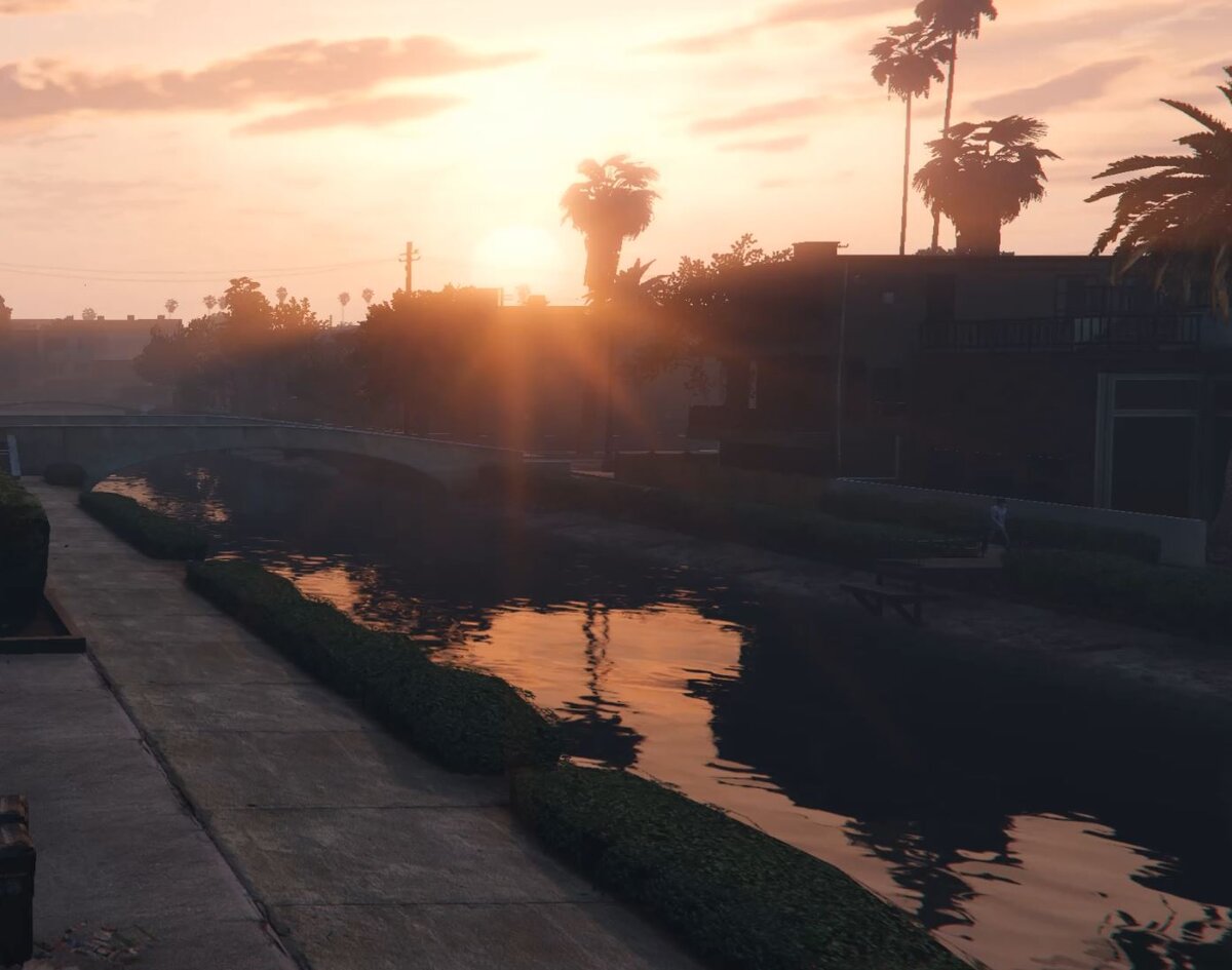 Можно бесконечно наслаждаться закатами солнца в ГТА 5