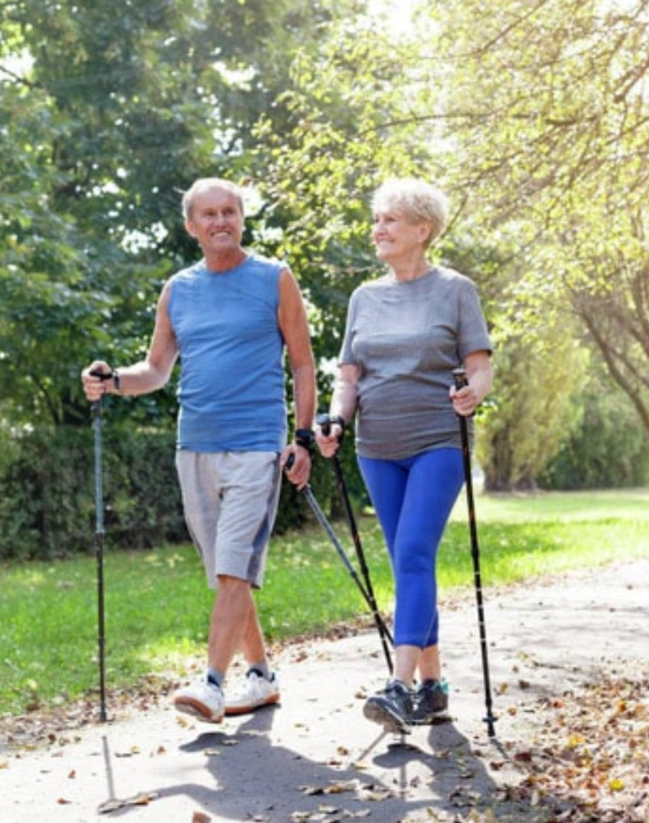 Скандинавская ходьба (типа вид спорта такой есть)