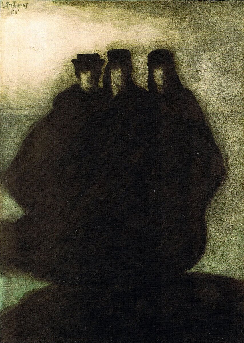 (Les trois figures, Léon Spilliaert. Ус-лов-нос-ти - как тень, упавшая в полдень. Все та же ты, просто очерченная солнцем)