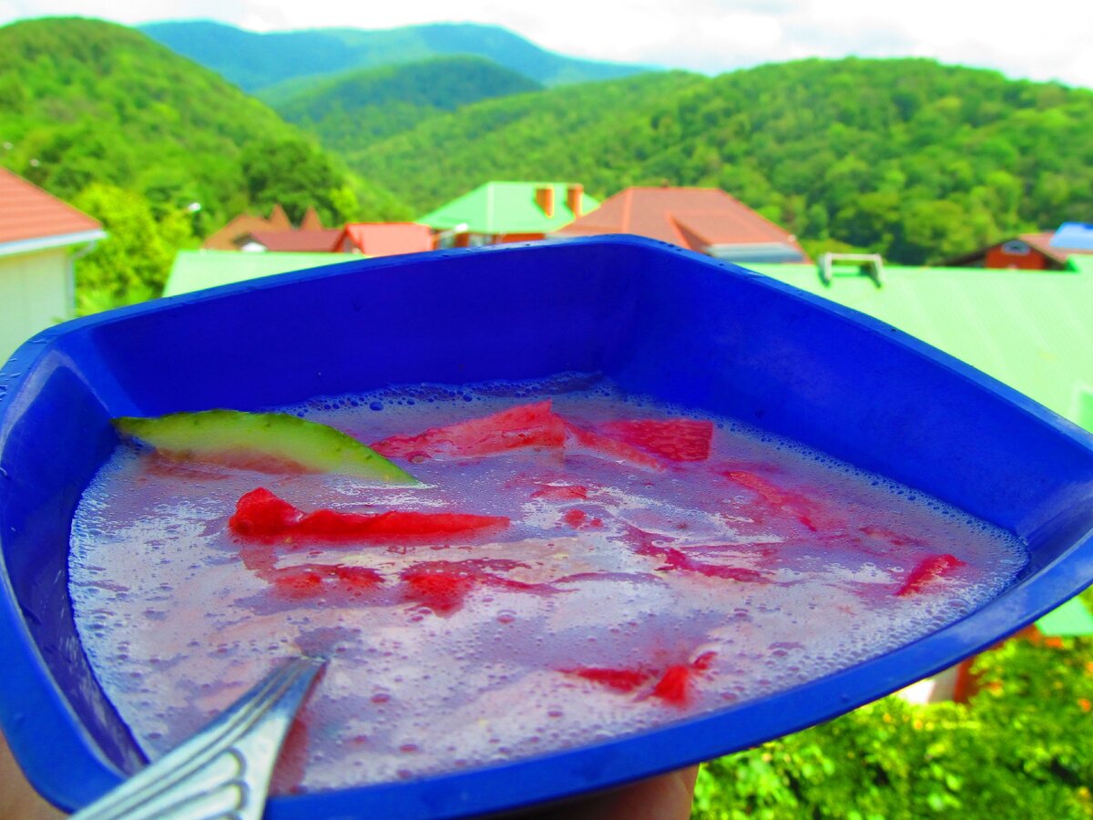 Арбузный сыроедческий кисель без варки