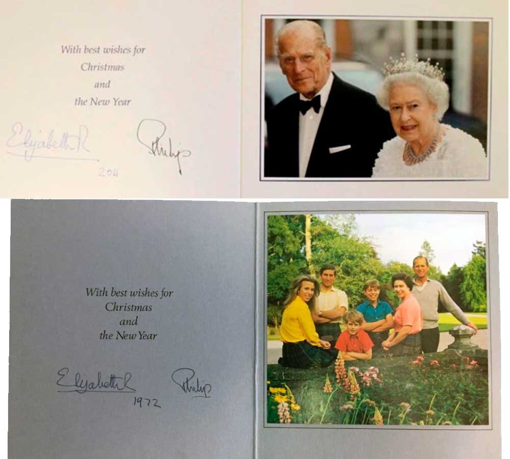 Рождественские открытки Елизаветы II, 2011 и 1972 годы //  deepsouthmedia.co.uk
