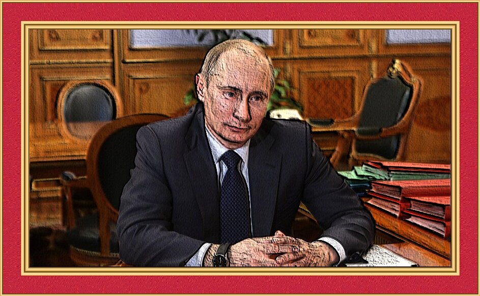 Президент на работе, коллаж фотографии из https://yandex.ru/images/