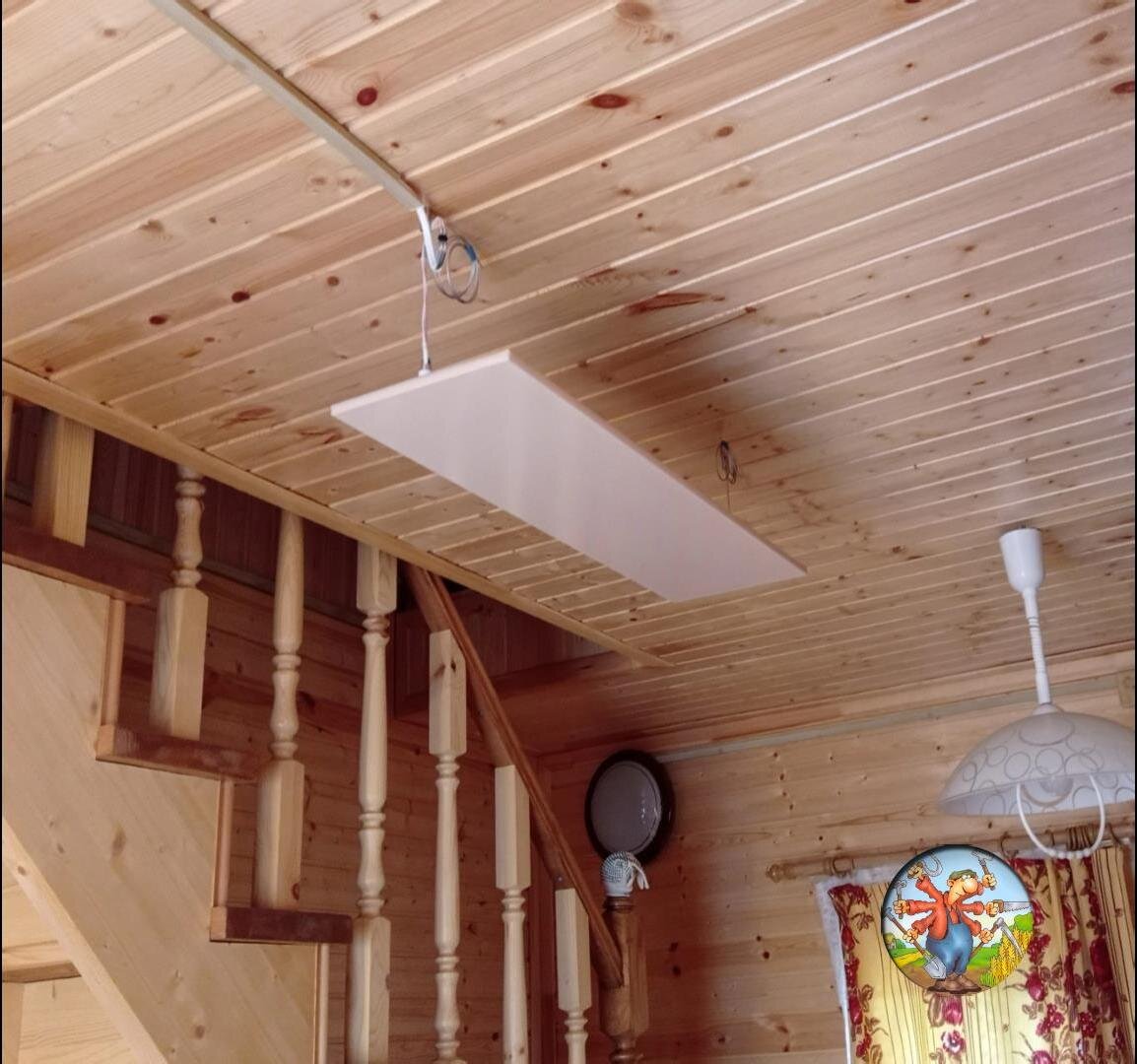 Установленный обогреватель. Фото автора