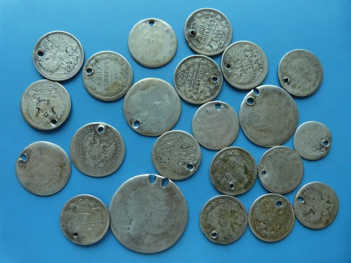 Порченные старинные монеты