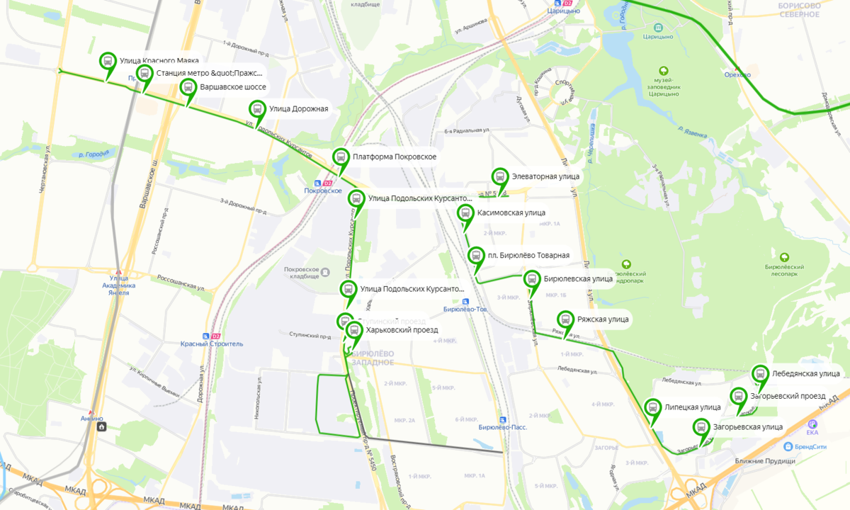 Интерактивная карта планируемого скоростного трамвая в Москве