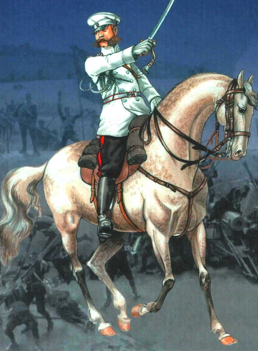 Генерал м д Скобелев на коне