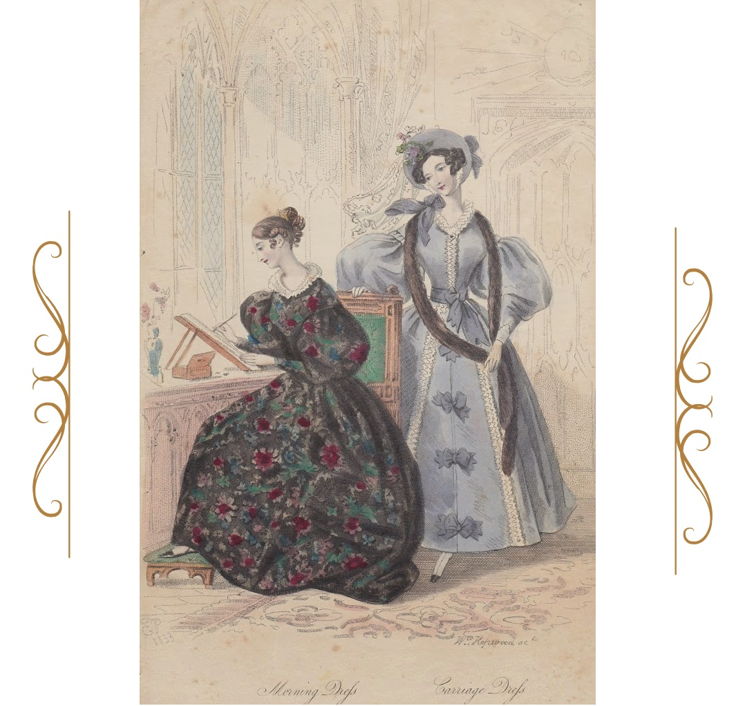 Модная гравюра "Court Magazine", 1833. (сс) Wikimedia Commons  