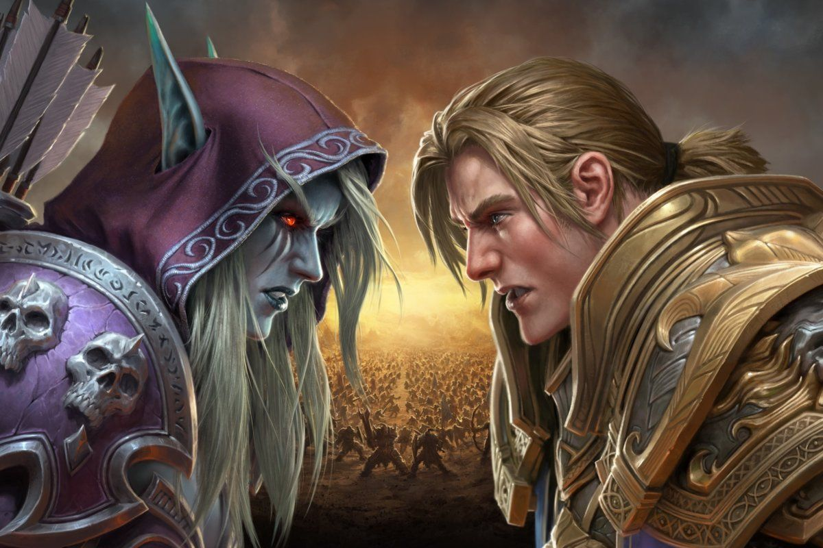 Часть старого постера World of Warcraft с реалистичным отношением фракций