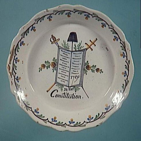 Тарелка "Новая конституция", Франция, 1791-й год.