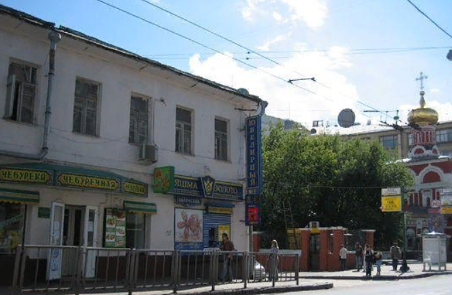 Дом с торговыми помещениями церкви Всех Святых на Кулишках. Источник: wikimapia.org