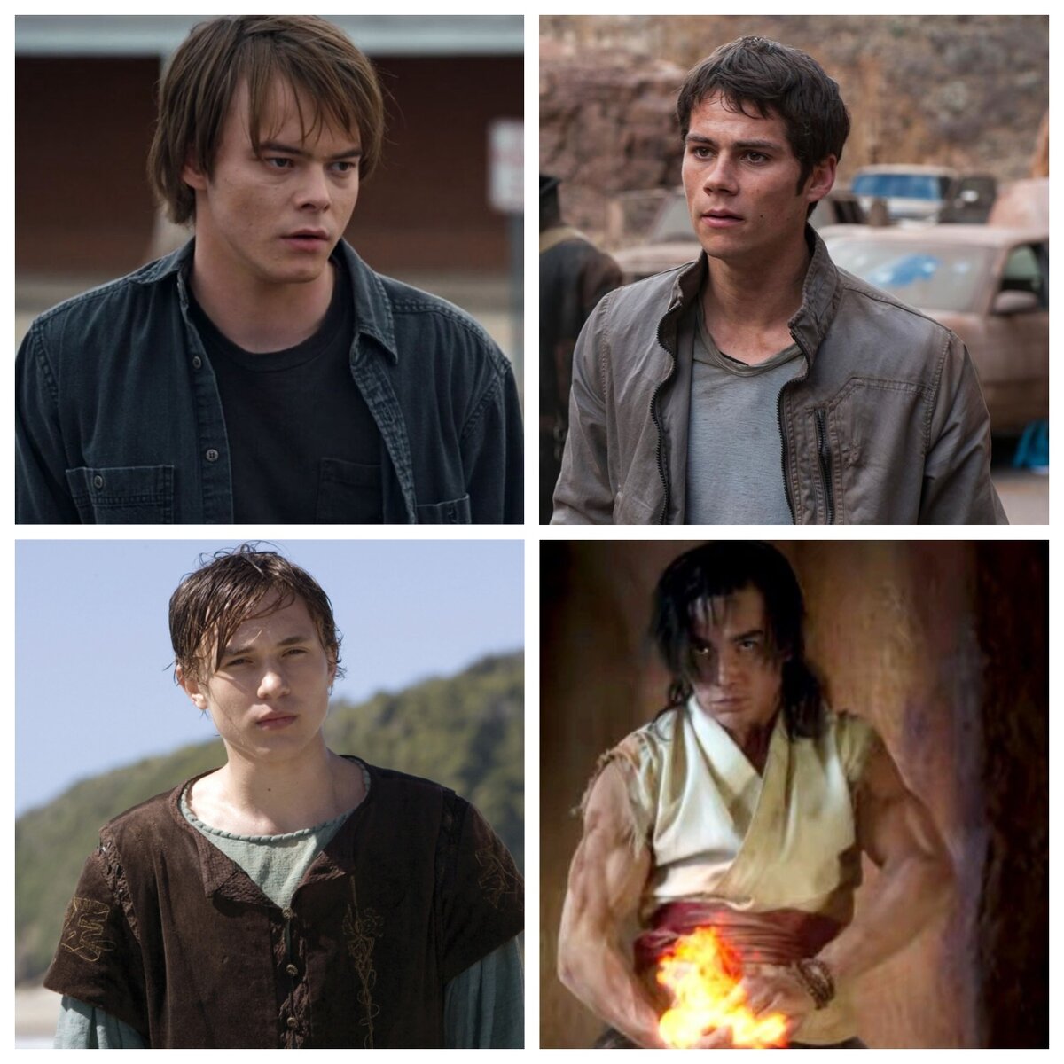 Слева - Джонатан Байерс, Питер Певенси, справа - Томас, Лю Кан.