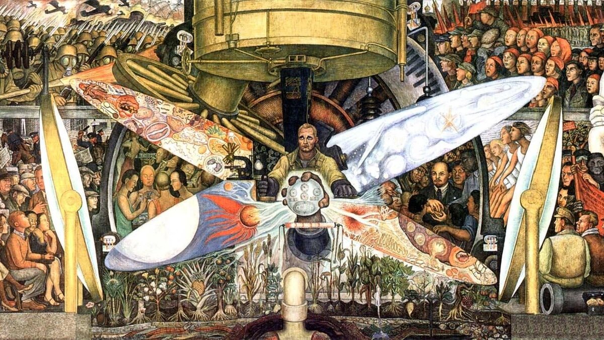 Диега Ривера, Человек на распутье, 1932-1934 (фрагмент)