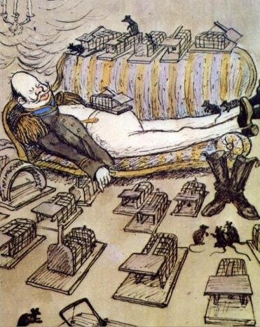 Майор Прыщ. Иллюстрация Кукрыниксов (http://literatura5.narod.ru/s_shedrin_history1.html)