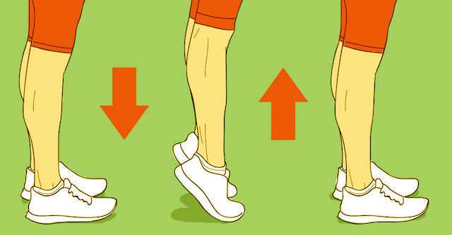 Упражнение с пятки на носок