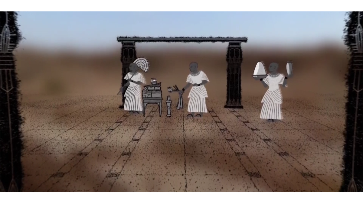 В каждом храме работала преданная группа жрецов, которые должны были поддерживать культ и вечно прославлять царя.