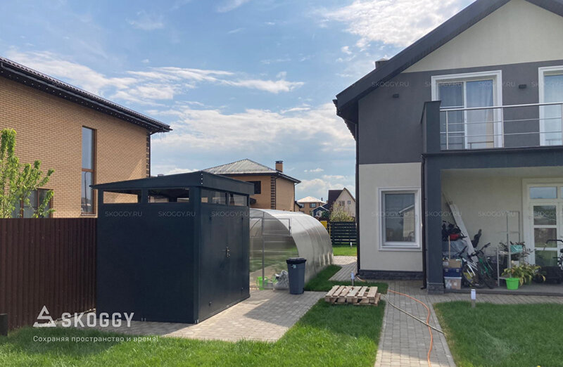 Каркасный дачный хозблок СКОГГИ с односкатной крышей
