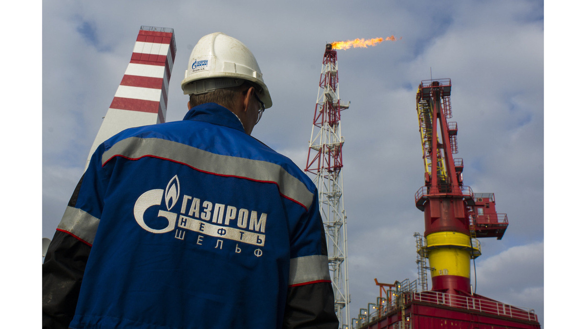    Морская ледостойкая платформа "Приразломная".© Фото : ПАО "Газпром нефть"