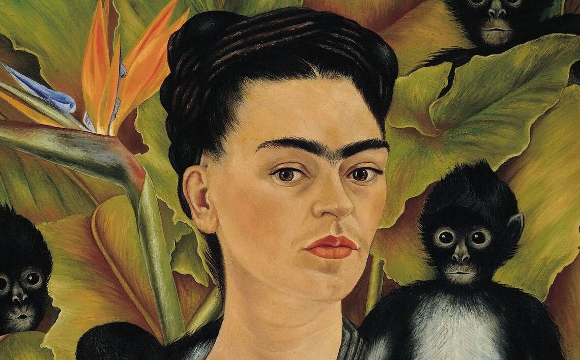 Фрида Кало. "Автопортрет с обезьянками" (фрагмент) (1943)