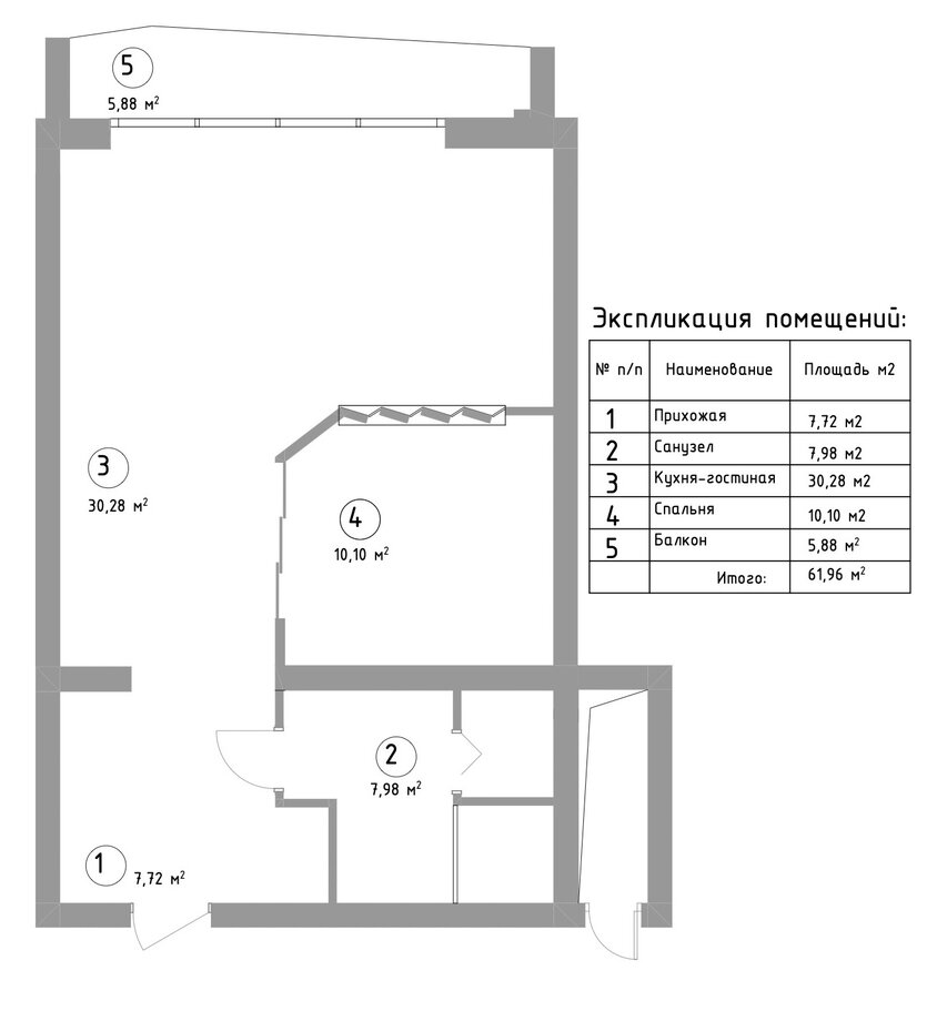 Квартира сдавалась с открытой планировкой. Пространством распорядились следующим образом: сформировали объединённую кухню-гостиную, изолированную детскую и большой санузел.